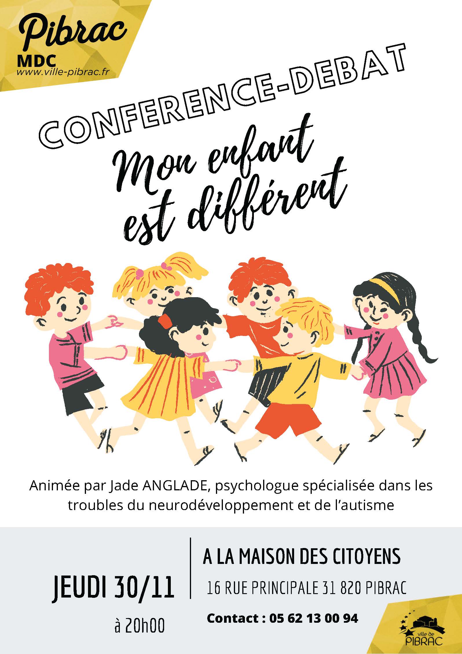 conférence débat sur mon enfant est différent à la Maison des Citoyens