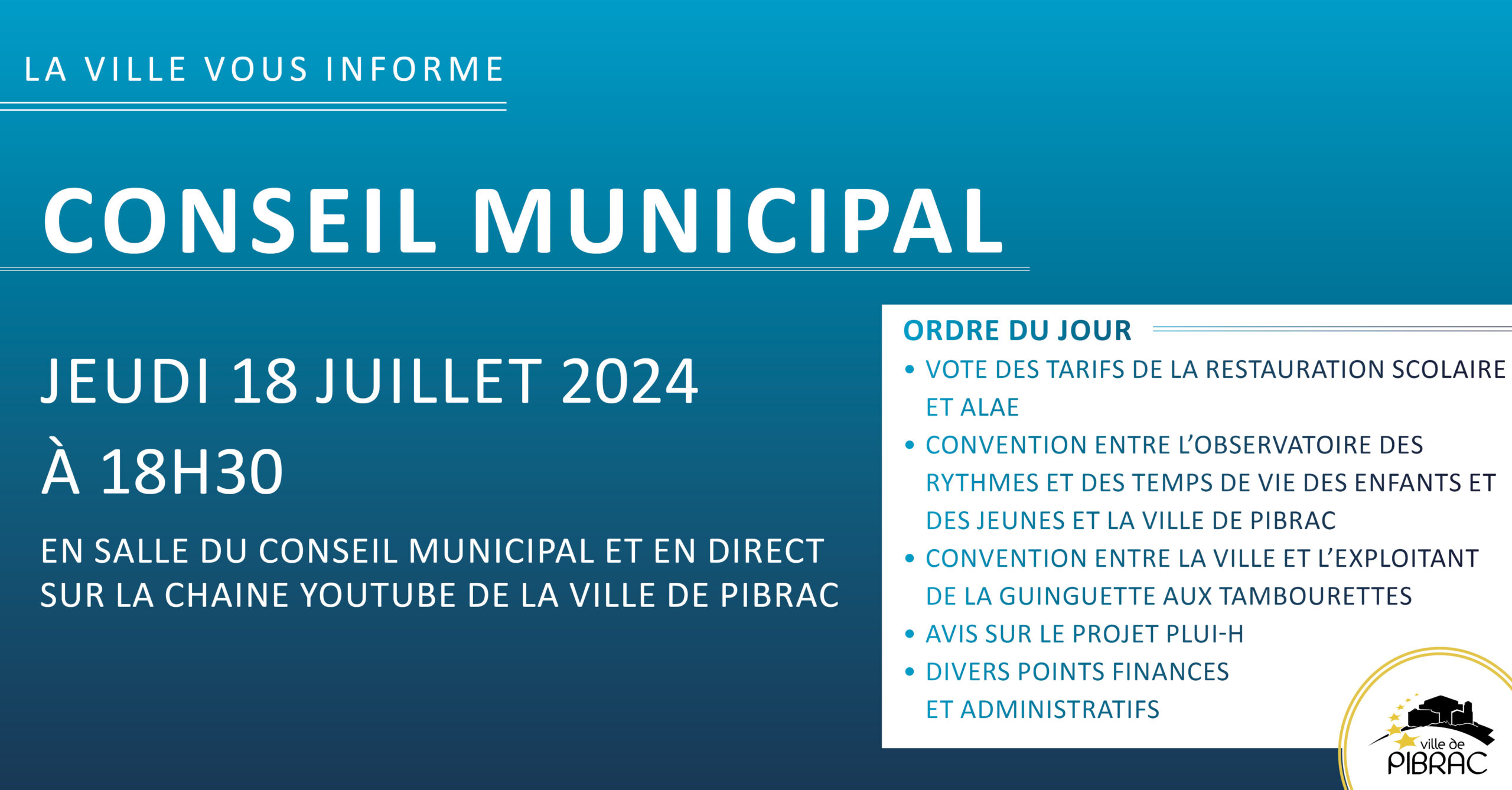 Conseil Municipal 12 décembre 2023