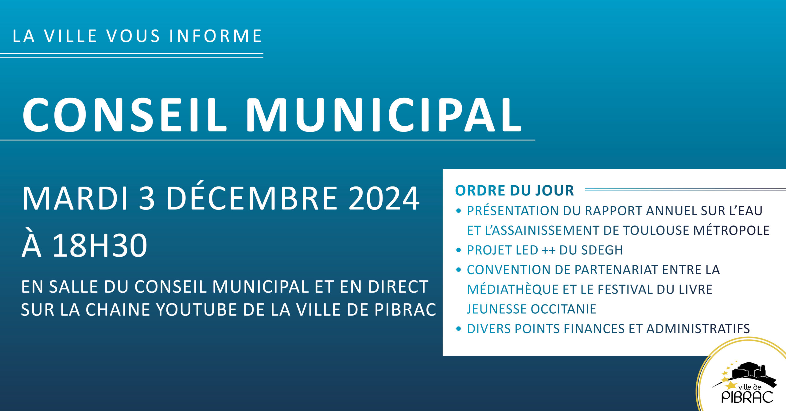 Conseil Municipal 12 décembre 2023