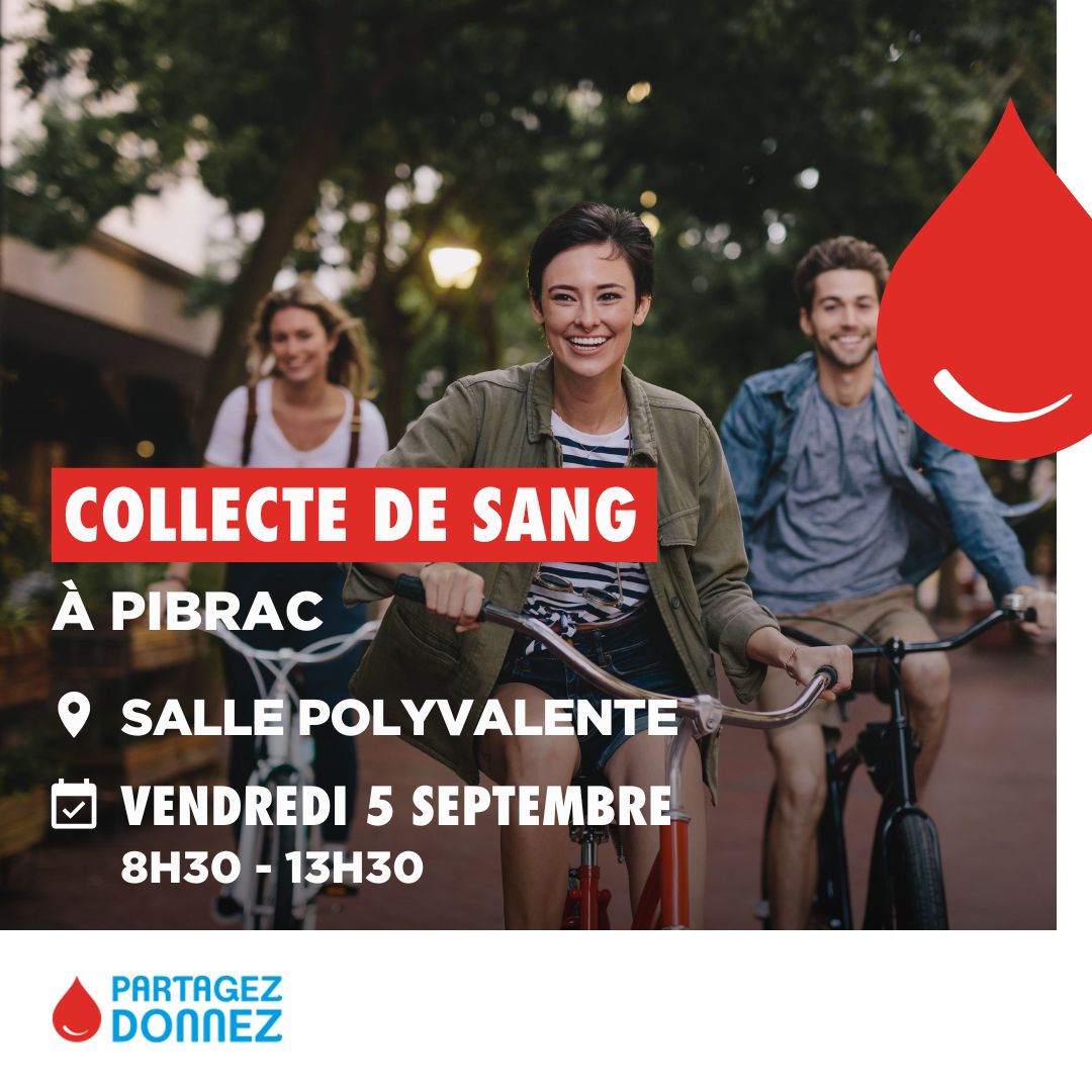 Don de sang Pibrac 5 septembre 2025