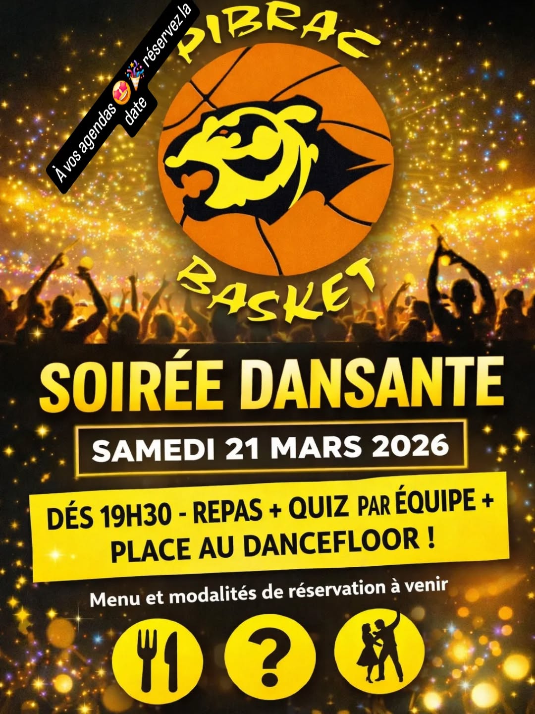 Soirée dansante de Pibrac Basket le 21 mars