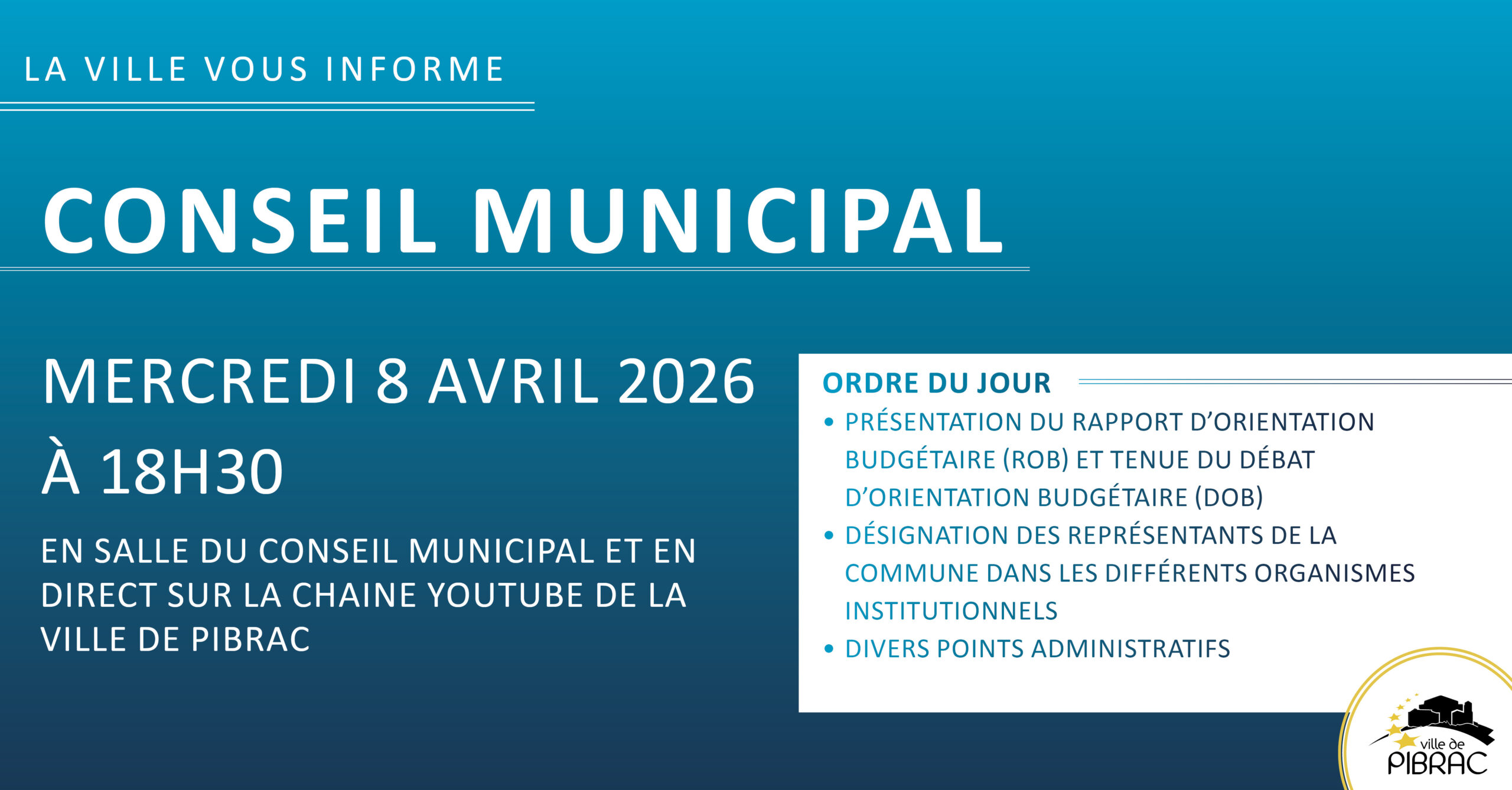 Conseil municipal du 8 avril