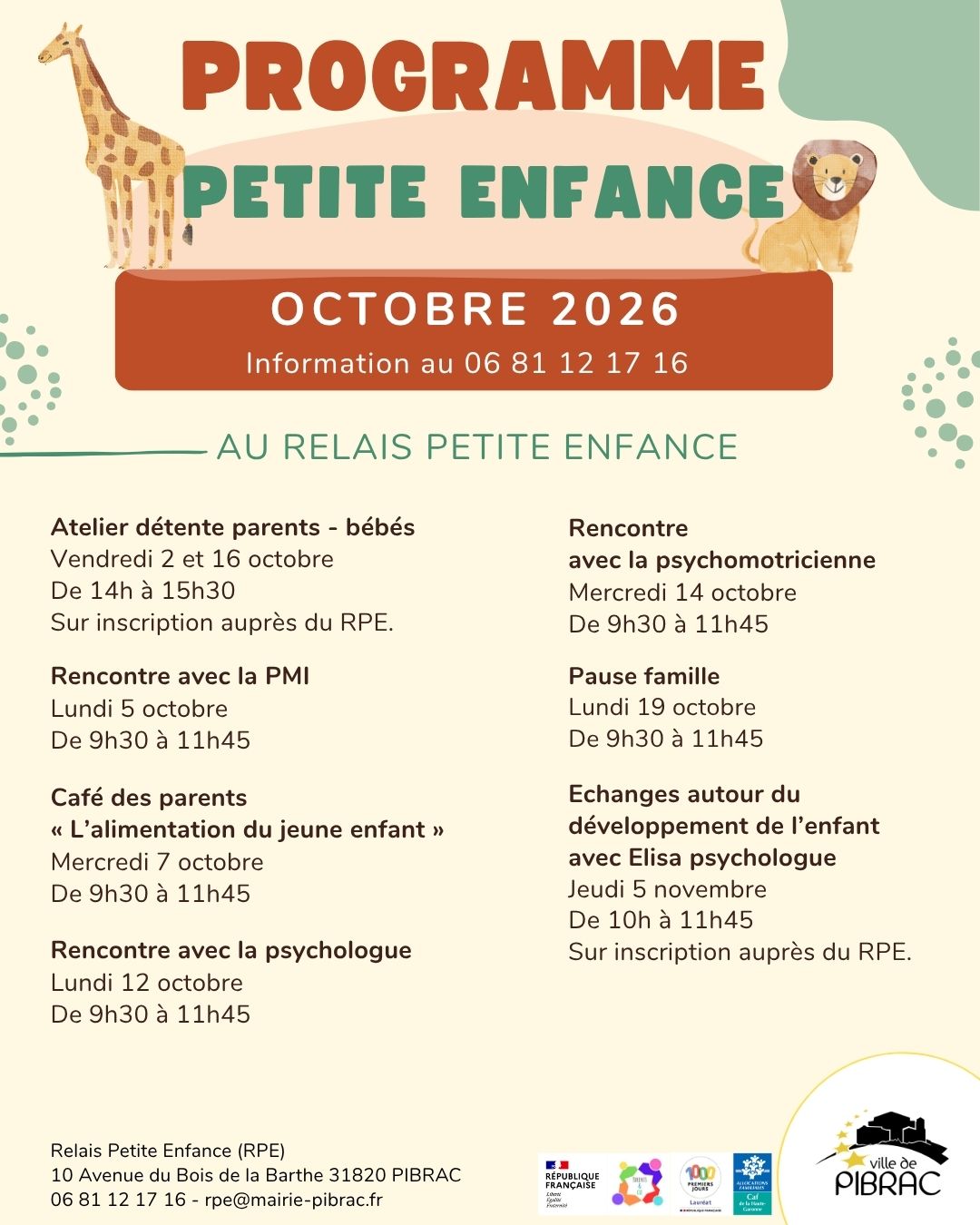 Programme RPE octobre 2026